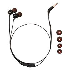 JBL  Tune 110 Wired Earphones JBLT110BLK (With Mic, In-Ear, Wired Tangle-free flat cable, Without Noise Cancellation)