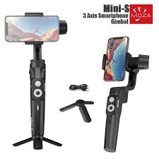 Moza Mini-S Foldable Smartphone Gimbal  (One button zoom, Focus control, Quick playback, Time lapse, Object Tracking, Inception Mode )