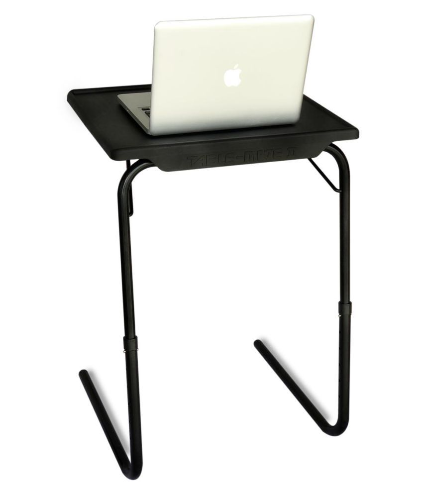 TABLE MAGIC Black Laptop Table (Adjustable Height Study Mate, Multiple Usage Table for Home)