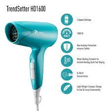 SYSKA Trendsetter Hair Dryer HD1602  (1000 Watts, Built with wave heating element, Two Speed settings, Light weight & compact design for easy handling & carry conveniently)