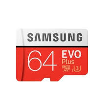 Samsung EVO Plus 64 GB MicroSDXC Memory Card  (Class 10, 100 MB/s speed, Full HD & 4K UHD Memory Card with Adapter)