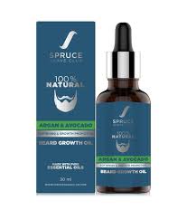 Spruce Shave Club Beard Oil For Advanced Beard Growth (30 ml, With Avocado, Argan & 8 Essential Oils, 100% Natural )