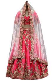 Zeel Clothing Art Silk Lehenga Choli for Women 7035 (Semi-stitched, Free Size, Lehenga & Blouse Tafeta Silk, Dupatta Soft Net, Lehenga Work Dori, Zari & Thread Embroidery Work, Dry Clean only)