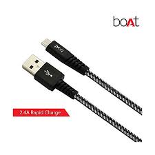 boAt Rugged V3 USB cable (1.5m long, polyethylene braided jacket data cable)