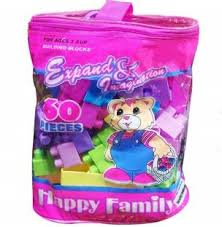 Kraxta Building Blocks Set for kids (60 Pieces, Multi Colour, Plastic Material, Age 3 year plus boys and girls)