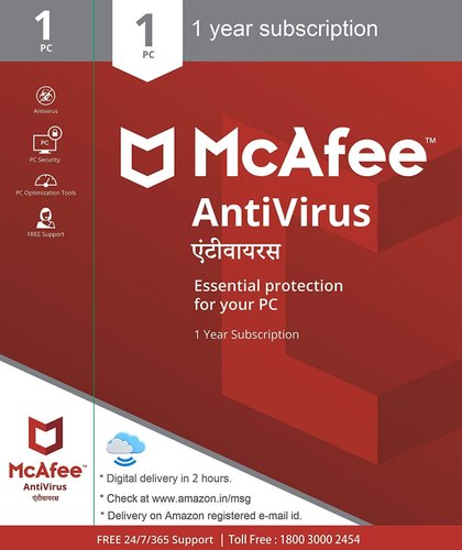 McAfee Anti-Virus Software (1 PC, 1 Year)